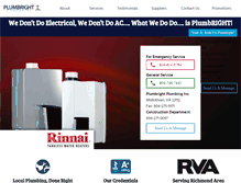 Tablet Screenshot of plumbrightinc.com